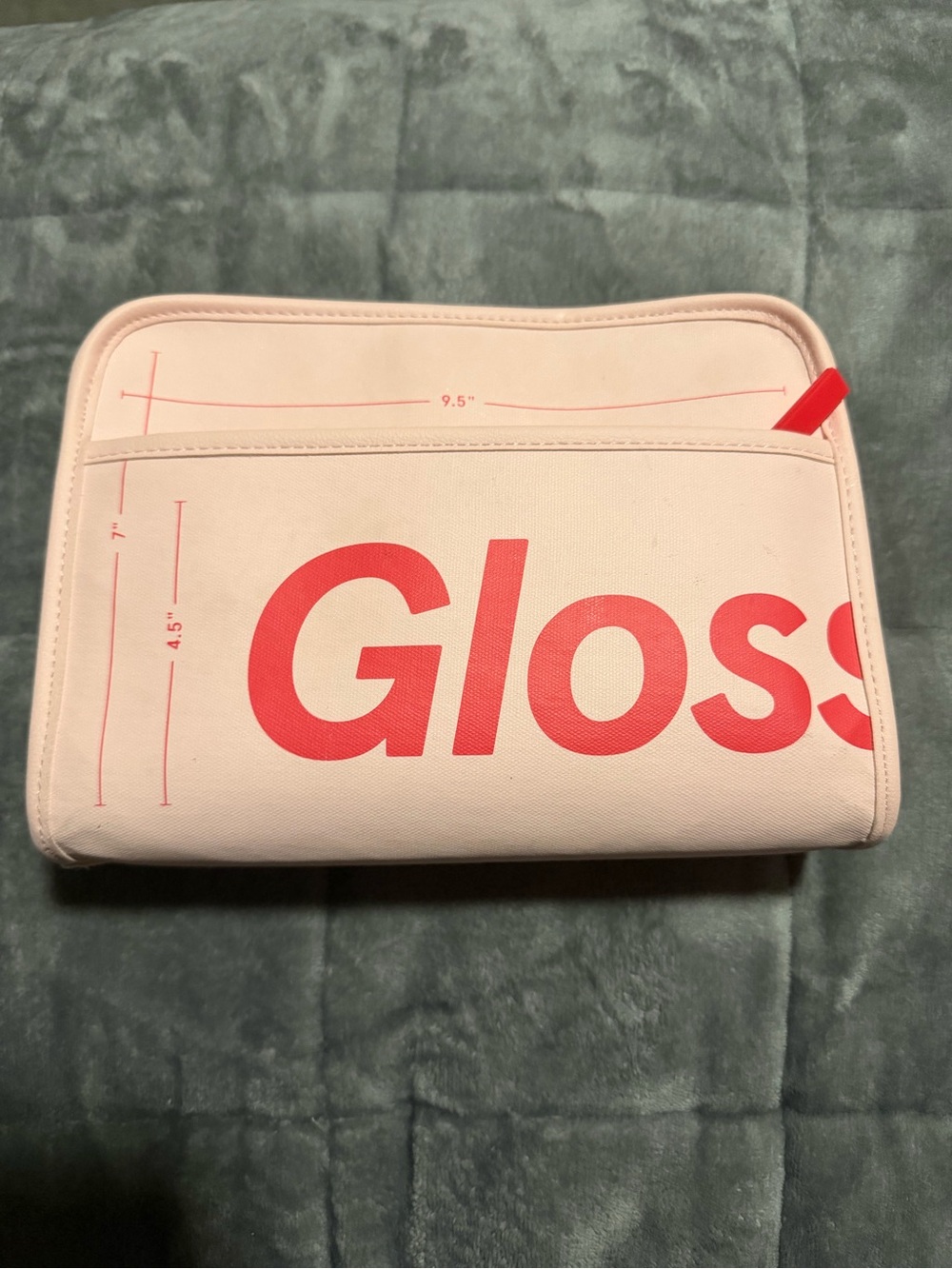 Glossier Pink Canvas Makeup Bag